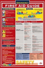 NMC - 18" Wide x 24" High Laminated Paper Emergency First Aid Information Poster - English - Exact Tooling