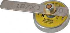 Mag-Mate - 250 Amps Grounding Capacity, 3-1/2" Diam, 2-1/4" High, 35 Lb Max Pull Force, Rare Earth Magnetic Welding & Fabrication Ground Clamp - 55 Lb Average Pull Force, Round Cup Magnet, Brass Stud, Compatible with Flat Surface - Exact Tooling