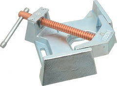 Bessey - Fixed Angle, 2 Axes, 1-3/8" Jaw Height, 7" Max Capacity, Cast Iron Angle & Corner Clamp - 90° Clamping Angle, 3-1/2" Throat Depth - Exact Tooling