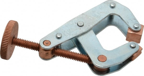 Kant Twist - 600 Lb, 1-1/2" Max Opening, 1-1/8" Open Throat Depth, 1" Closed Throat Depth, Cantilever Clamp - High Tensile Steel Jaw, Round Handle, 3-1/16" OAL, 3" Max Width - Exact Tooling