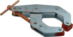 Kant Twist - 1,700 Lb, 4-1/2" Max Opening, 2-1/4" Open Throat Depth, 3-13/16" Closed Throat Depth, Cantilever Clamp - Polyurethane Jaw, T-Handle, 6-1/2" OAL, 7" Max Width - Exact Tooling