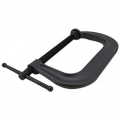 Hargrave - Regular-Duty 4" Max Opening, 2-3/4" Throat Depth, Forged Steel Standard C-Clamp - 6,200 Lb Capacity, 0" Min Opening, Extra Deep Throat - Exact Tooling