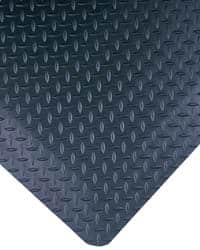 Wearwell - 20' Long x 3' Wide, Dry Environment, Anti-Fatigue Matting - Black, Vinyl with Nitrile Blend Base, Beveled on 4 Sides - Exact Tooling