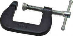 Wilton - Light-Duty 1" Max Opening, 1" Throat Depth, Forged Steel Standard C-Clamp - 500 Lb Capacity, 0" Min Opening, Standard Throat Depth, Steel Screw - Exact Tooling