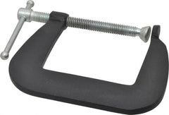 Wilton - Light-Duty 2-1/2" Max Opening, 2-1/2" Throat Depth, Forged Steel Standard C-Clamp - 850 Lb Capacity, 0" Min Opening, Standard Throat Depth, Steel Screw - Exact Tooling