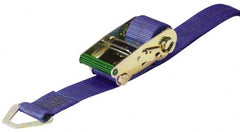 Wesco Industrial Products - 12' Long x 2-1/8" Wide, 1 Ply, Nylon Web Sling - Blue, with Delta Rings - Exact Tooling