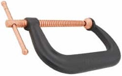 Wilton - Regular-Duty 12" Max Opening, 5-3/4" Throat Depth, Forged Steel Standard C-Clamp - 9,500 Lb Capacity, 0" Min Opening, Extra Deep Throat - Exact Tooling