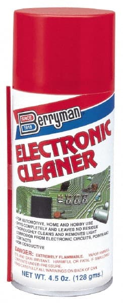 Berryman Products - Light Hydrotreated Naphtha Electrical Cleaner - 4.5 oz Aerosol Can - Exact Tooling