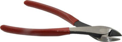 Proto - 8-1/2" OAL, Diagonal Cutter - 3/4" Jaw Length x 1-7/32" Jaw Width, Round Head, Plastisol Handle - Exact Tooling