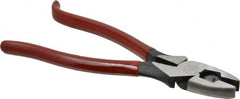 Proto - 9-1/4" OAL, 1-9/16" Jaw Length x 1-9/32" Jaw Width, Ironworker's Pliers - Standard Jaw, Standard Head, Plastisol Handles - Exact Tooling