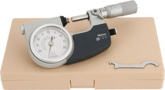 Mitutoyo - 0 to 1 Inch Range, 0.0001 Inch Graduation, Mechanical Indicating Micrometer - Accurate to 0.0001 Inch, Carbide-Tipped Measuring Face, Includes Fitted Plastic Case - Exact Tooling
