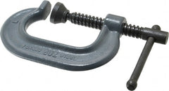 Wilton - Regular-Duty 2" Max Opening, 1-13/16" Throat Depth, Forged Steel Standard C-Clamp - 2,700 Lb Capacity, 0" Min Opening, Standard Throat Depth - Exact Tooling