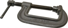 Wilton - Heavy-Duty 4" Max Opening, 2-1/4" Throat Depth, Forged Steel Standard C-Clamp - 10,000 Lb Capacity, 0" Min Opening, Standard Throat Depth, Cold Drawn Steel Screw - Exact Tooling