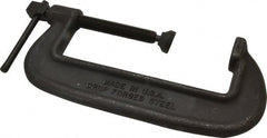 Wilton - Heavy-Duty 8" Max Opening, 2-3/4" Throat Depth, Forged Steel Standard C-Clamp - 12,500 Lb Capacity, 4" Min Opening, Standard Throat Depth, Cold Drawn Steel Screw - Exact Tooling