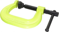 Wilton - Regular-Duty 2-1/8" Max Opening, 2-1/4" Throat Depth, Forged Steel Standard C-Clamp - 3,500 Lb Capacity, 0" Min Opening, Deep Throat, Alloy Steel Screw - Exact Tooling