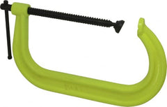 Wilton - Regular-Duty 10-1/8" Max Opening, 6" Throat Depth, Forged Steel Standard C-Clamp - 8,000 Lb Capacity, 2" Min Opening, Deep Throat, Alloy Steel Screw - Exact Tooling