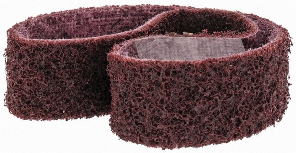 3M - 1" Wide x 18" OAL, Aluminum Oxide Abrasive Belt - Aluminum Oxide, Medium, Nonwoven, Series SC-BS - Exact Tooling