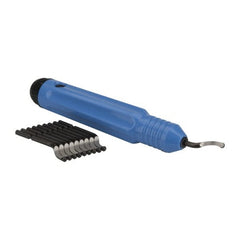 Noga - 11 Piece High Speed Steel Blade Hand Deburring Tool Set - S10 Blades, For Holes, Straight Edge, Curved Edge - Exact Tooling