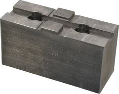 H & R Manufacturing - 10" Chuck Capacity, Tongue & Groove Attachment, Square Soft Lathe Chuck Jaw - Steel, 2.12" Btw Mount Hole Ctrs, 4-1/2" Long x 1-3/4" Wide x 2-3/8" High, 1/2" Groove - Exact Tooling