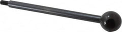 Gibraltar - 1/4-20 Stem, 1" Knob Diam, 3/8" Shaft Diam, Gear Lever Arm with Ball Knob - 1/2" Thread Length, 6" Handle Length, Carbon Steel Shaft, Plastic Knob - Exact Tooling