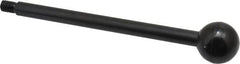 Gibraltar - 5/16-18 Stem, 1" Knob Diam, 3/8" Shaft Diam, Gear Lever Arm with Ball Knob - 1/2" Thread Length, 6" Handle Length, Carbon Steel Shaft, Plastic Knob - Exact Tooling