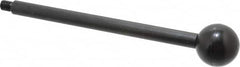 Gibraltar - 3/8-16 Stem, 1-3/8" Knob Diam, 1/2" Shaft Diam, Gear Lever Arm with Ball Knob - 1/2" Thread Length, 8" Handle Length, Carbon Steel Shaft, Plastic Knob - Exact Tooling