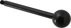 Gibraltar - 1/2-13 Stem, 1-7/8" Knob Diam, 5/8" Shaft Diam, Gear Lever Arm with Ball Knob - 5/8" Thread Length, 8" Handle Length, Carbon Steel Shaft, Plastic Knob - Exact Tooling
