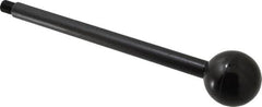 Gibraltar - 1/2-13 Stem, 1-7/8" Knob Diam, 5/8" Shaft Diam, Gear Lever Arm with Ball Knob - 5/8" Thread Length, 10" Handle Length, Carbon Steel Shaft, Plastic Knob - Exact Tooling