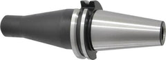 Parlec - CAT40 Taper Shank 3/8" Hole End Mill Holder/Adapter - 1" Nose Diam, 4-1/2" Projection, Through-Spindle Coolant - Exact Tooling
