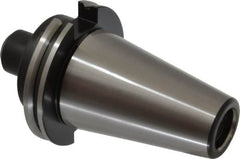 Parlec - CAT50 Taper Shank 1/2" Hole End Mill Holder/Adapter - 1-1/4" Nose Diam, 2.62" Projection, Through-Spindle Coolant - Exact Tooling