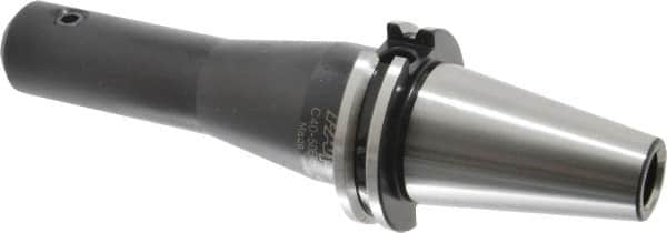 Parlec - CAT40 Taper Shank 1/2" Hole End Mill Holder/Adapter - 1-1/4" Nose Diam, 6" Projection, Through-Spindle Coolant - Exact Tooling