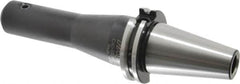 Parlec - CAT40 Taper Shank 1/2" Hole End Mill Holder/Adapter - 1-1/4" Nose Diam, 6" Projection, Through-Spindle Coolant - Exact Tooling