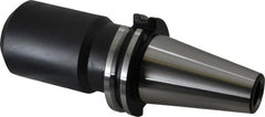 Parlec - CAT40 Taper Shank 1" Hole End Mill Holder/Adapter - 2" Nose Diam, 4" Projection, Through-Spindle Coolant - Exact Tooling