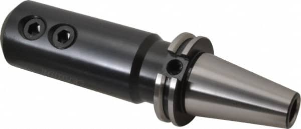 Parlec - CAT40 Taper Shank 1" Hole End Mill Holder/Adapter - 2" Nose Diam, 6" Projection, Through-Spindle Coolant - Exact Tooling