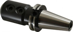 Parlec - CAT40 Taper Shank 25mm Hole End Mill Holder/Adapter - 2" Nose Diam, 4" Projection, Through-Spindle Coolant - Exact Tooling