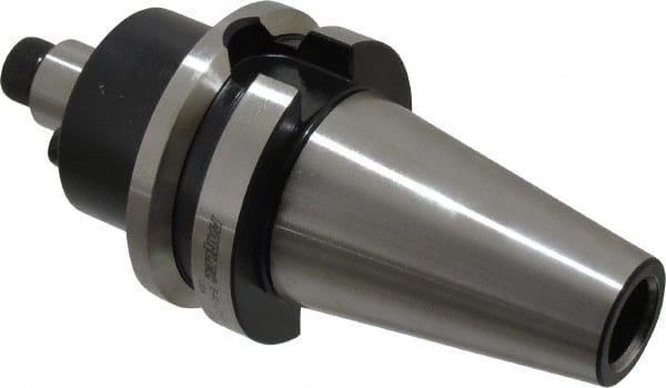 Parlec - BT40 Taper Shank 3/4" Pilot Diam Shell Mill Holder - 2" Flange to Nose End Projection, 1-3/4" Nose Diam, 3/8-24 Lock Screw, Through-Spindle Coolant - Exact Tooling