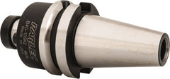 Parlec - BT40 Taper Shank 1" Pilot Diam Shell Mill Holder - 2" Flange to Nose End Projection, 2-1/4" Nose Diam, 1/2-20 Lock Screw, Through-Spindle Coolant - Exact Tooling