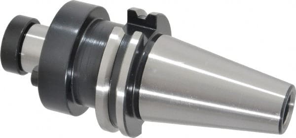 Parlec - CAT40 Taper Shank 1" Pilot Diam Shell Mill Holder - 2" Flange to Nose End Projection, 2-1/4" Nose Diam, 1/2-20 Lock Screw - Exact Tooling