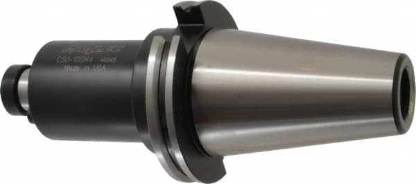 Parlec - CAT50 Taper Shank 1" Pilot Diam Shell Mill Holder - 4" Flange to Nose End Projection, 2-1/4" Nose Diam, 1/2-20 Lock Screw - Exact Tooling