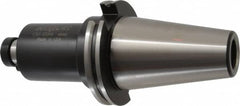 Parlec - CAT50 Taper Shank 1" Pilot Diam Shell Mill Holder - 4" Flange to Nose End Projection, 2-1/4" Nose Diam, 1/2-20 Lock Screw - Exact Tooling
