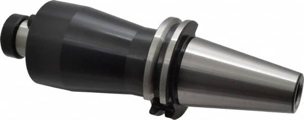 Parlec - CAT40 Taper Shank 1" Pilot Diam Shell Mill Holder - 4" Flange to Nose End Projection, 2-1/4" Nose Diam, 1/2-20 Lock Screw - Exact Tooling