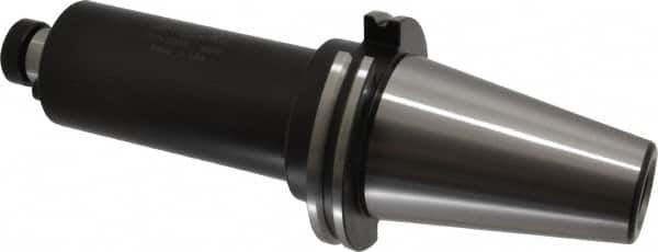 Parlec - CAT50 Taper Shank 1" Pilot Diam Shell Mill Holder - 6" Flange to Nose End Projection, 2-1/4" Nose Diam, 1/2-20 Lock Screw - Exact Tooling