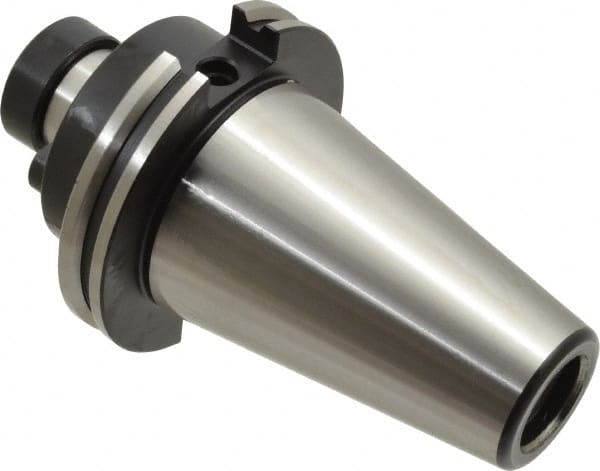 Parlec - CAT50 Taper Shank 1-1/4" Pilot Diam Shell Mill Holder - 1-1/2" Flange to Nose End Projection, 2-3/4" Nose Diam, 5/8-18 Lock Screw - Exact Tooling