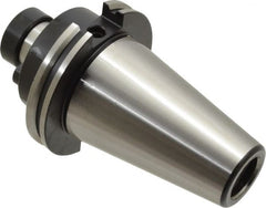 Parlec - CAT50 Taper Shank 1-1/4" Pilot Diam Shell Mill Holder - 1-1/2" Flange to Nose End Projection, 2-3/4" Nose Diam, 5/8-18 Lock Screw - Exact Tooling