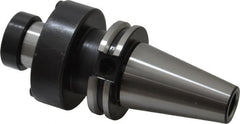 Parlec - CAT40 Taper Shank 1-1/4" Pilot Diam Shell Mill Holder - 2-1/4" Flange to Nose End Projection, 2-3/4" Nose Diam, 5/8-18 Lock Screw - Exact Tooling