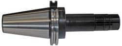 Parlec - 1-1/2" Diam Milling Machine Arbor - Stub Style, Taper Shank, 6-3/4" OAL, CAT50 Taper - Exact Tooling