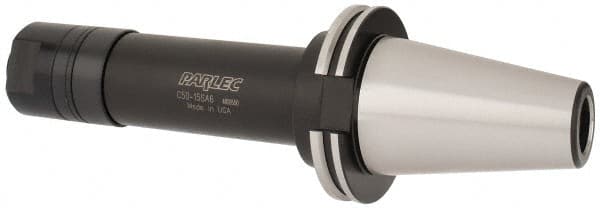 Parlec - 1-1/2" Diam Milling Machine Arbor - Stub Style, Taper Shank, 8-3/4" OAL, CAT50 Taper - Exact Tooling