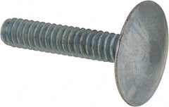 Value Collection - #10-24, 1" Length Under Head, Step Bolt - 21/32" Head Diam, 1006-1050 Steel, Zinc-Plated Finish - Exact Tooling