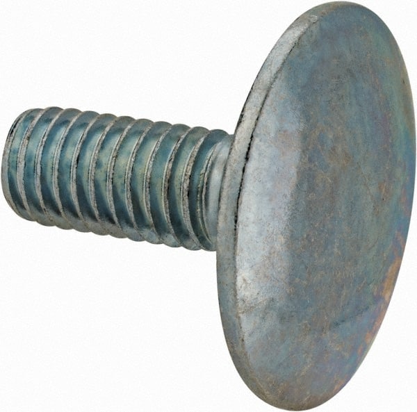 Value Collection - 3/8-16, 1" Length Under Head, Step Bolt - 1-1/4" Head Diam, 1006-1050 Steel, Zinc-Plated Finish - Exact Tooling