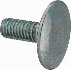 Value Collection - 3/8-16, 1" Length Under Head, Step Bolt - 1-1/4" Head Diam, 1006-1050 Steel, Zinc-Plated Finish - Exact Tooling